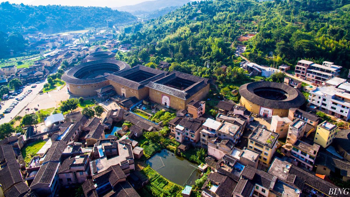 永定高北土楼群,永定土楼世界文化遗产,五a级的旅游景区,独一无二的