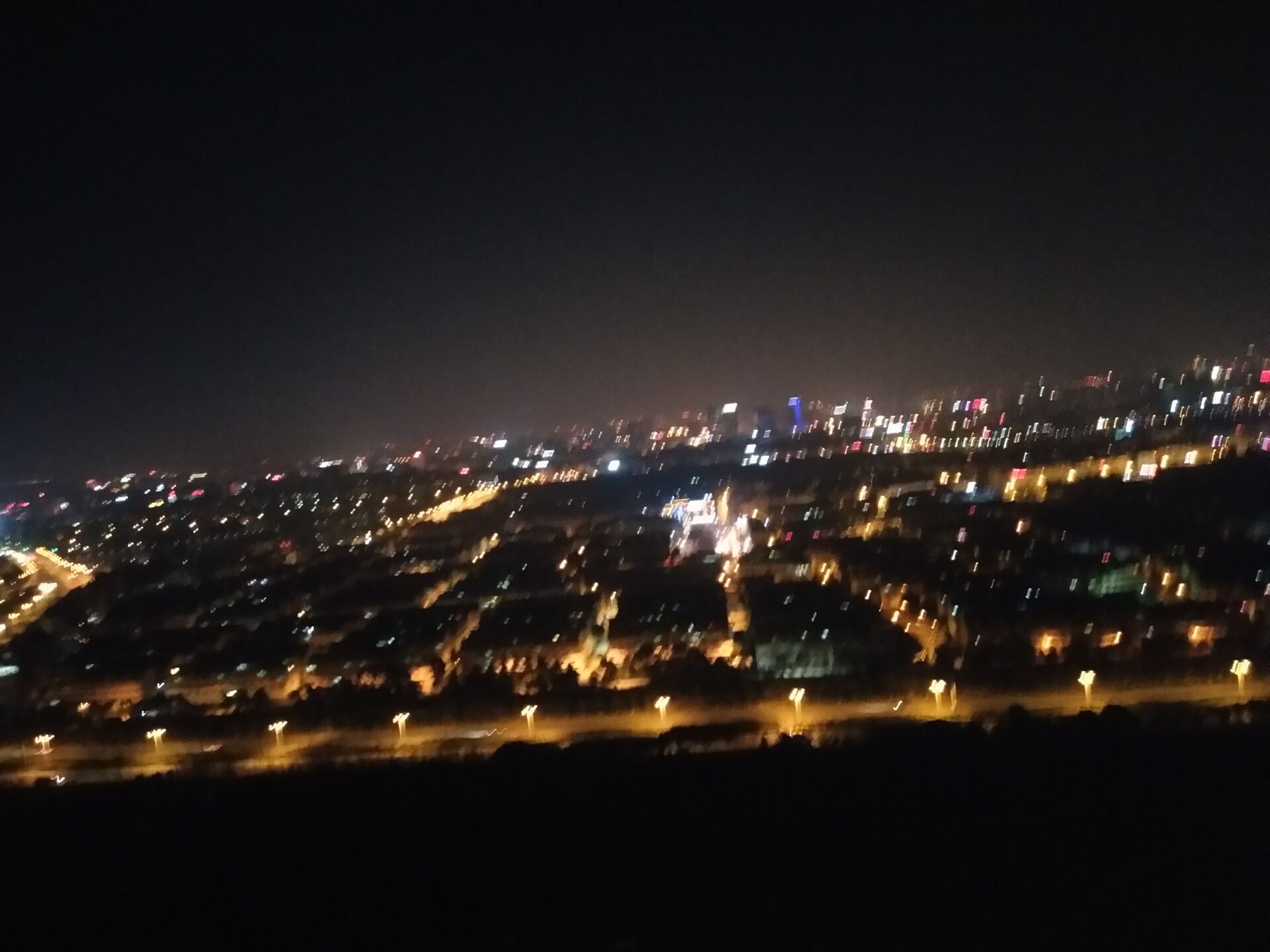 长乐南山公园夜景图片