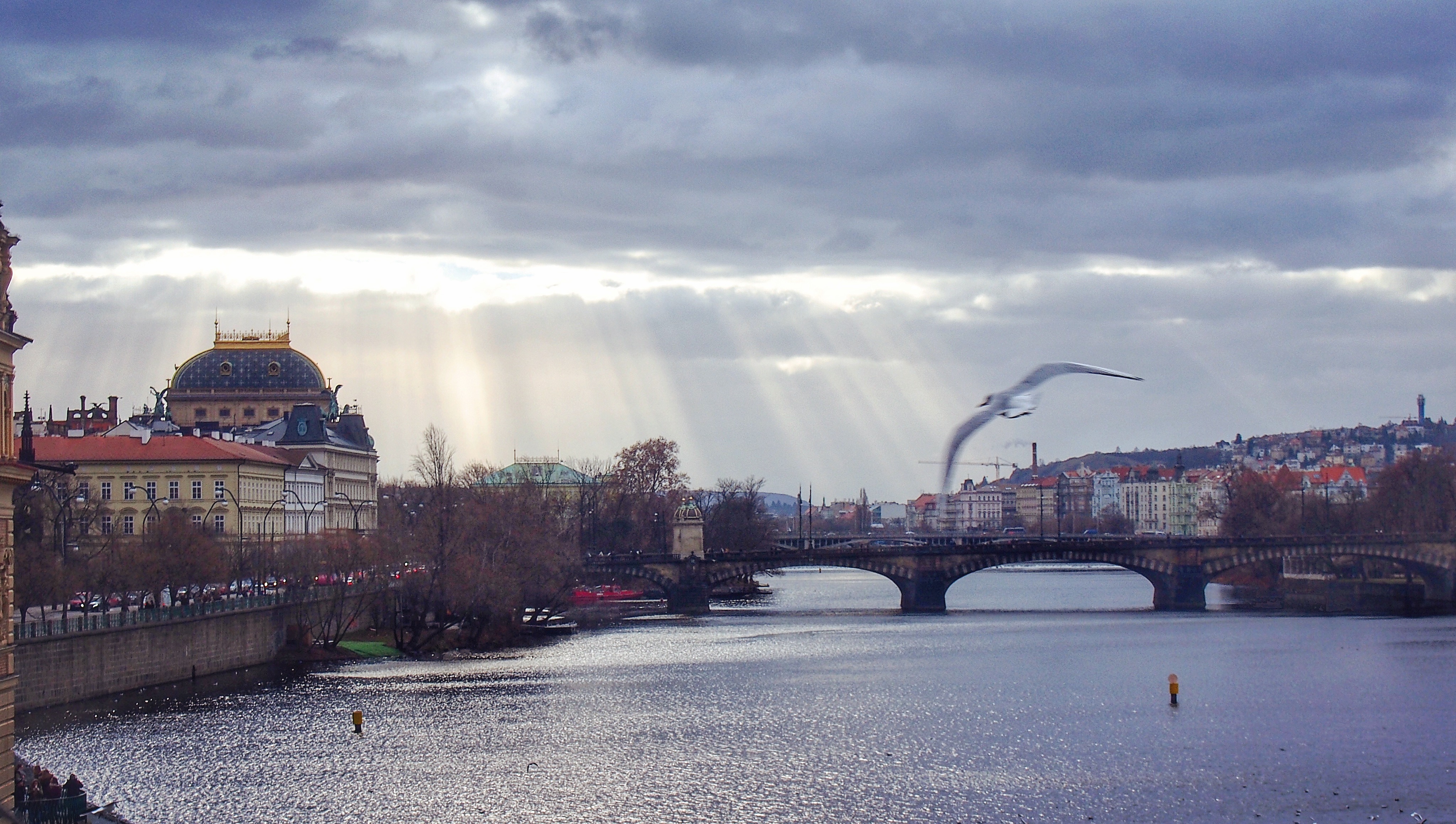 伏尔塔瓦河背景图片
