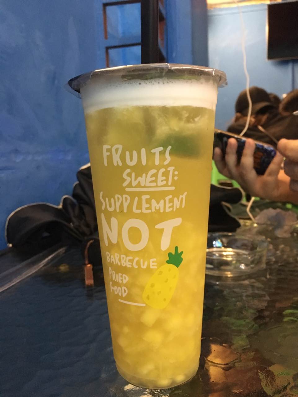 超级赞的老盐菠萝水