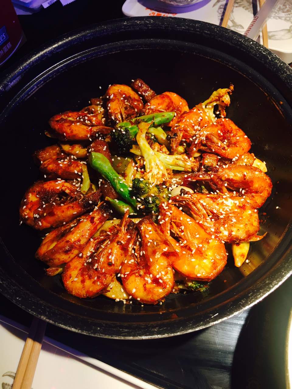 过现在的螃蟹不肥了但是味道还是挺好吃的虾煲是第一次点很多虾味道也