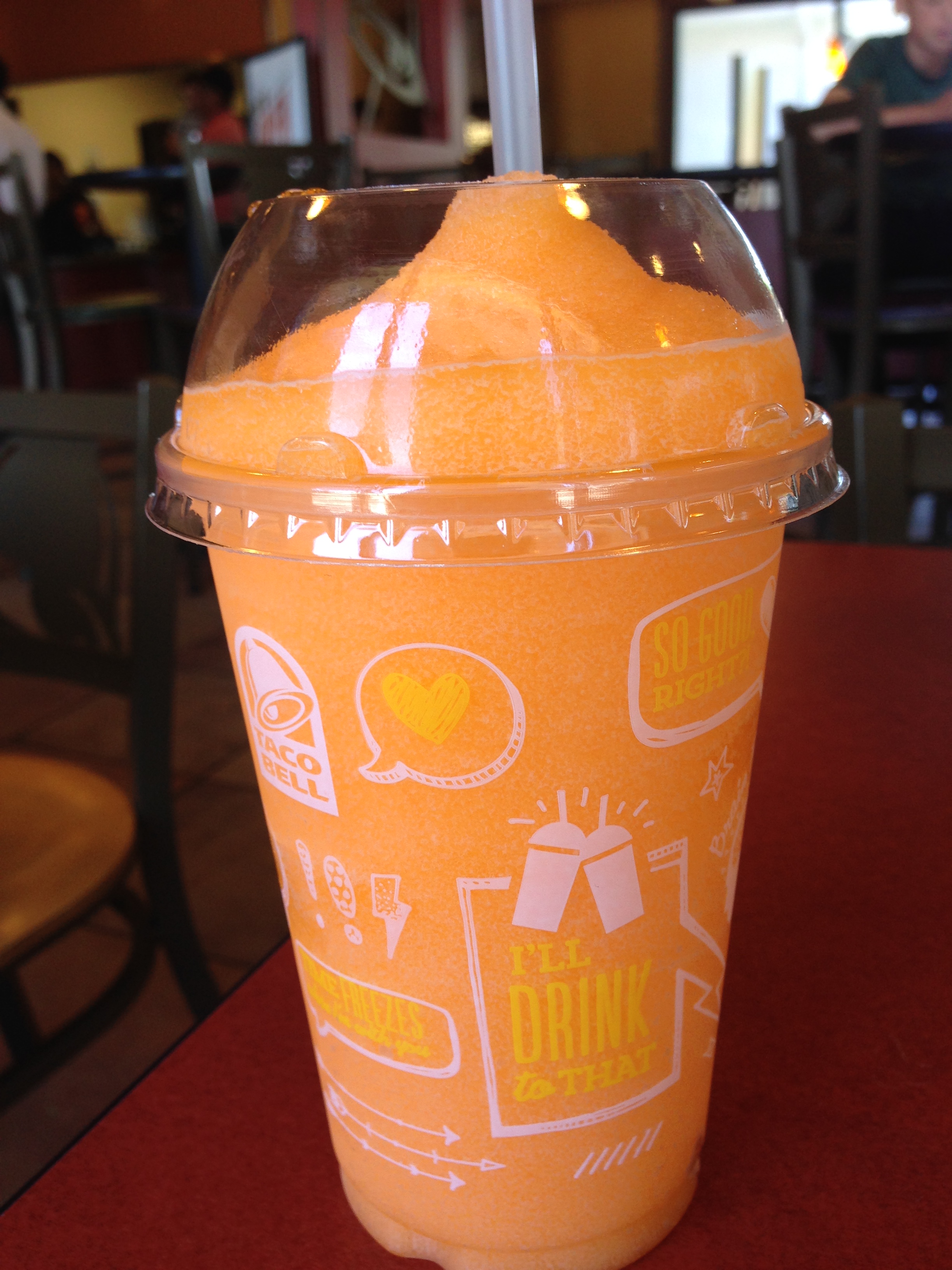 new orange punched freeze $1 during happier hou.