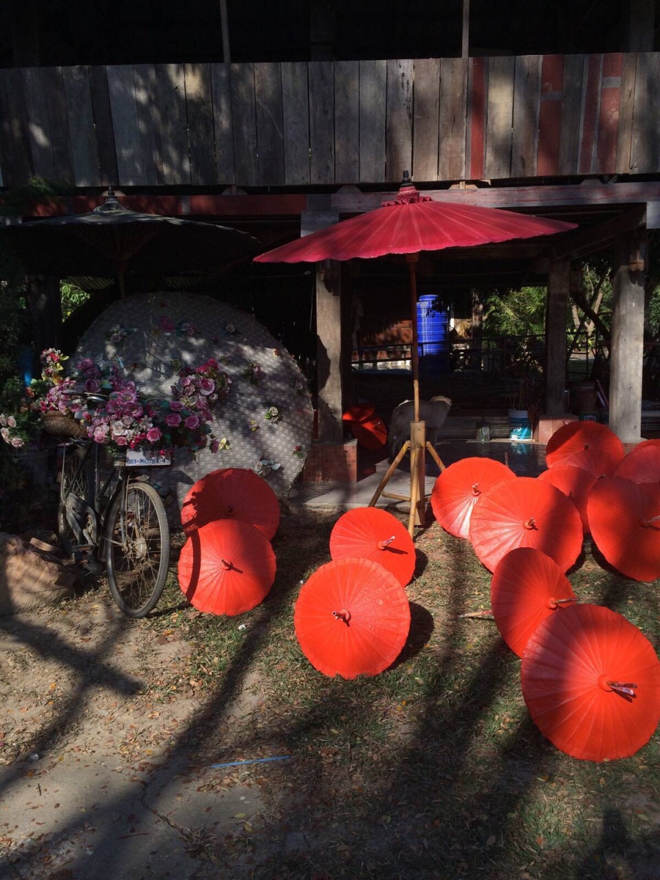 【携程攻略】清迈博桑手工制伞村景点,博桑伞村 清晰地展示伞的制作