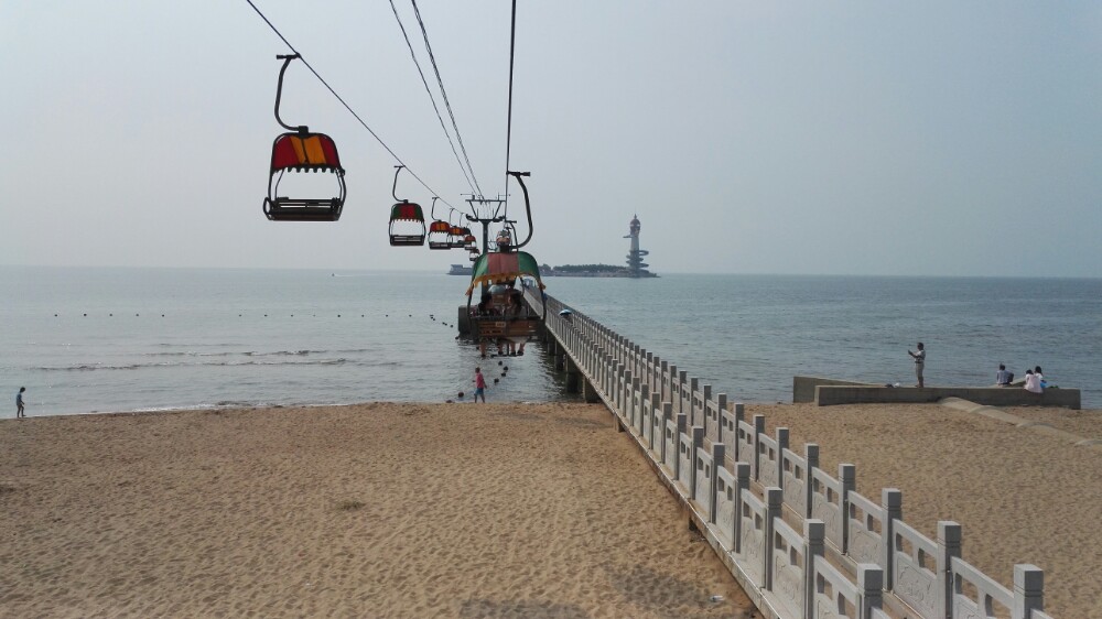 戴河仙螺島景點,跨海纜車不錯,超值的,停車收費20～30,水比北戴河干淨