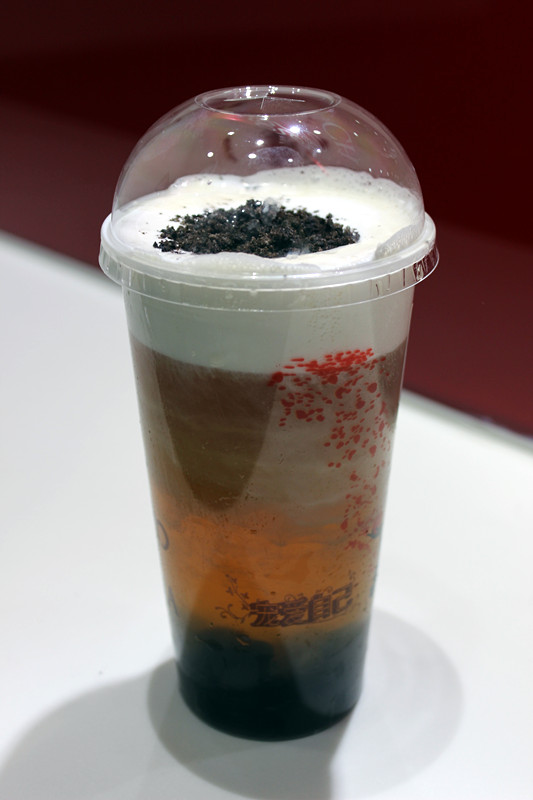 2023四云奶盖贡茶(美罗城店)美食餐厅,【熊猫奶盖乌龙茶】自己喝的.