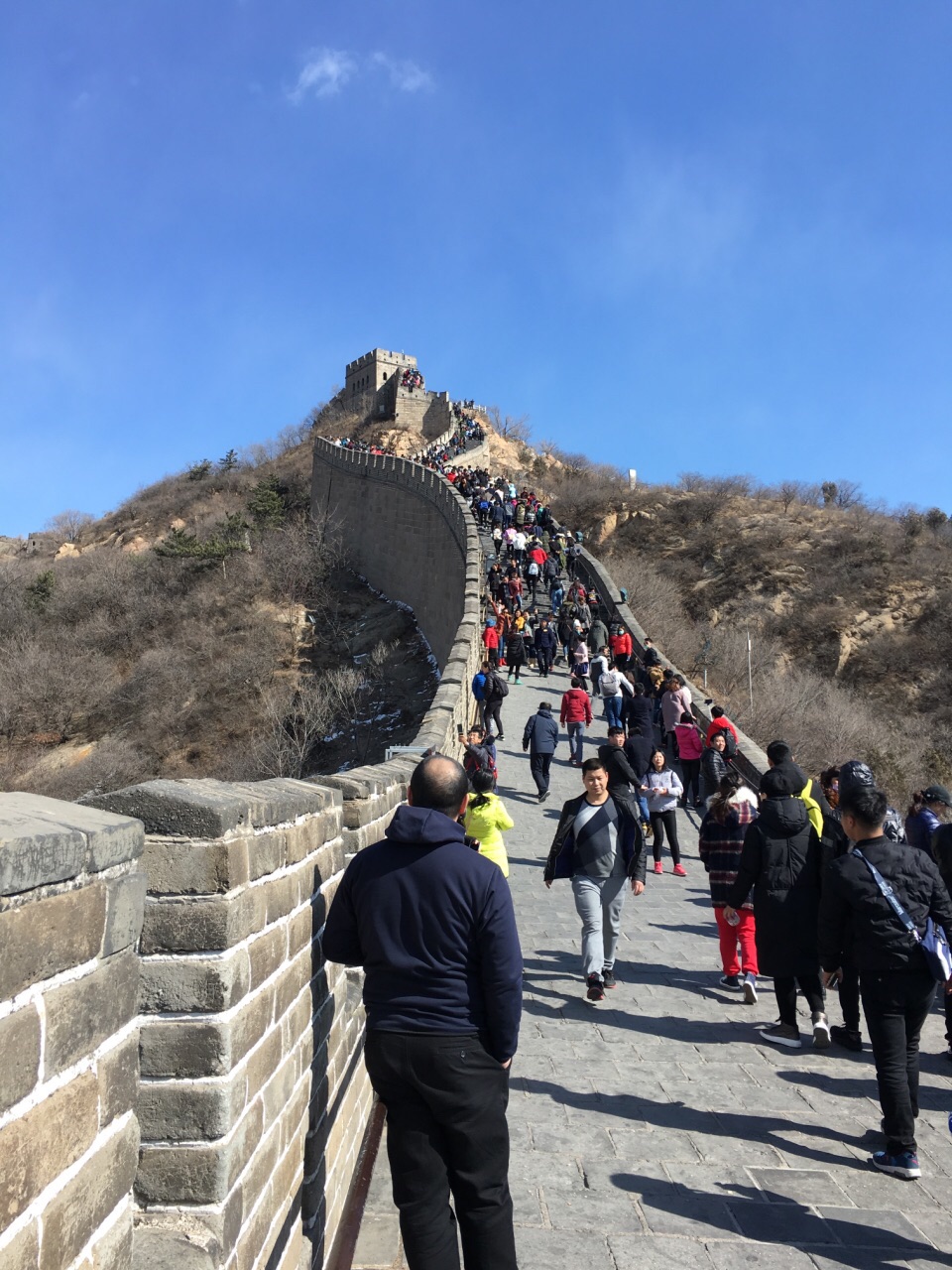 【携程攻略】延庆区八达岭长城景点,冬天去的,以为没有那么多人,没