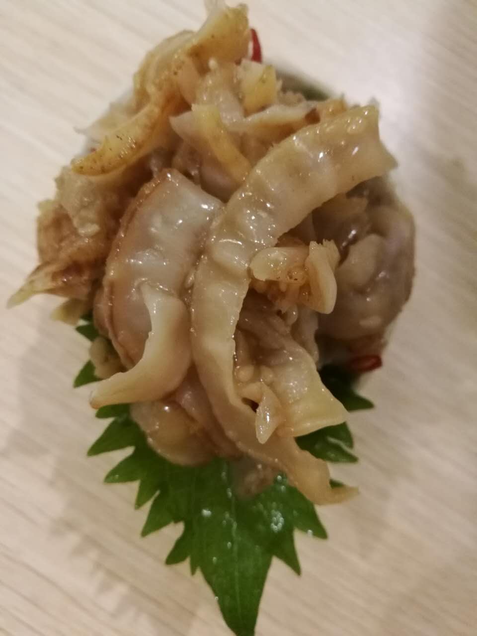【携程美食林】上海粋寿司(中兴路店)餐馆,扇贝裙边,口感不错,脆脆的