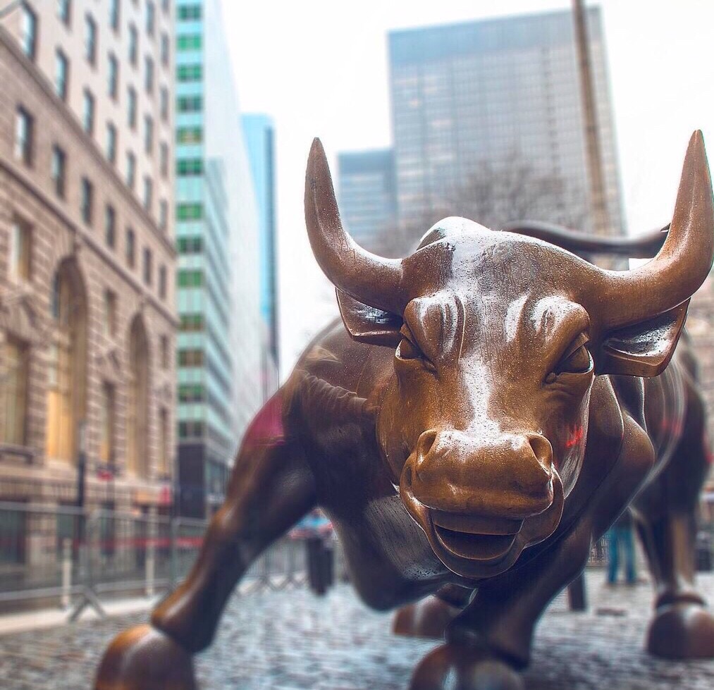 几乎来华尔街的游客都要去拍一拍铜牛,貌似铜牛是股市牛市的象征,怪不