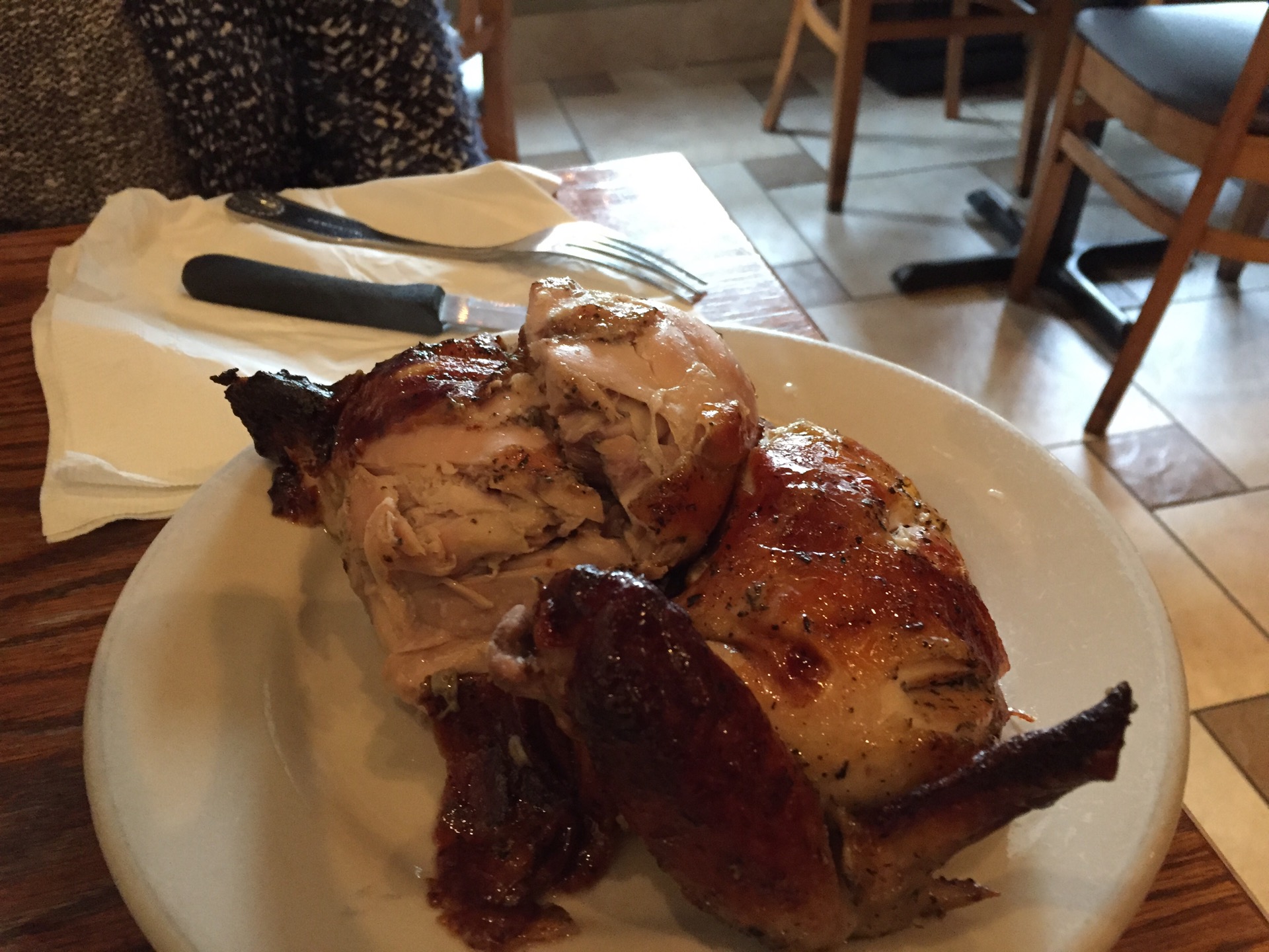 excellent food, chicken amazing