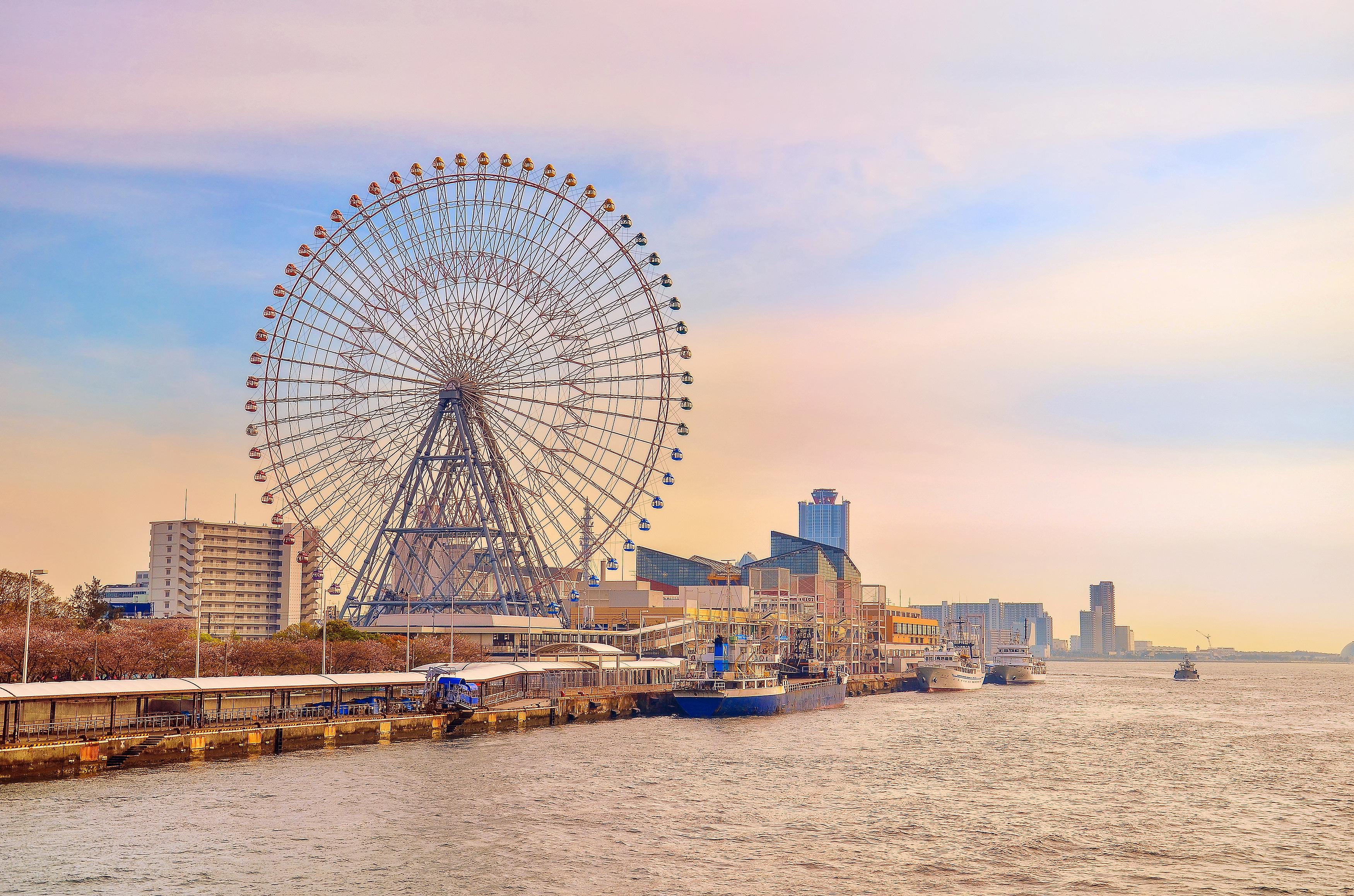 天保山大摩天轮 直线距离 100m