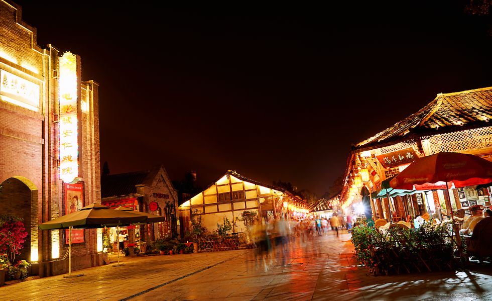 安仁古镇夜景图片图片