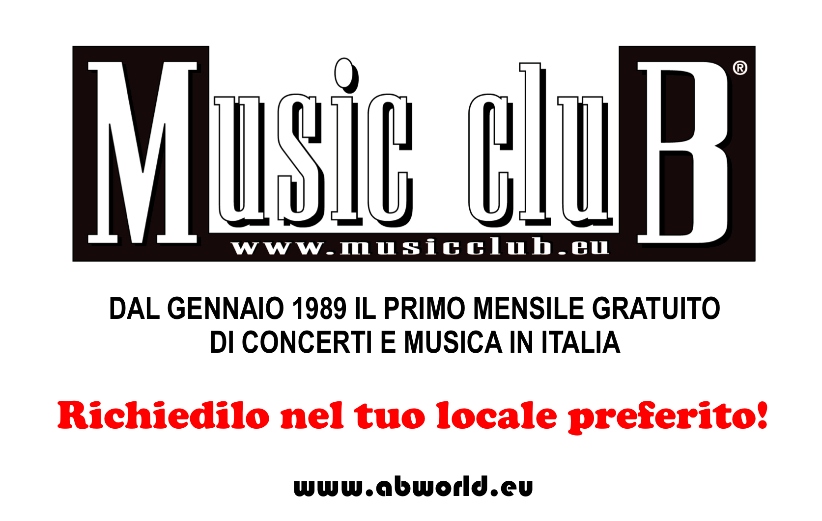 trovate anche qui la rivista music club!