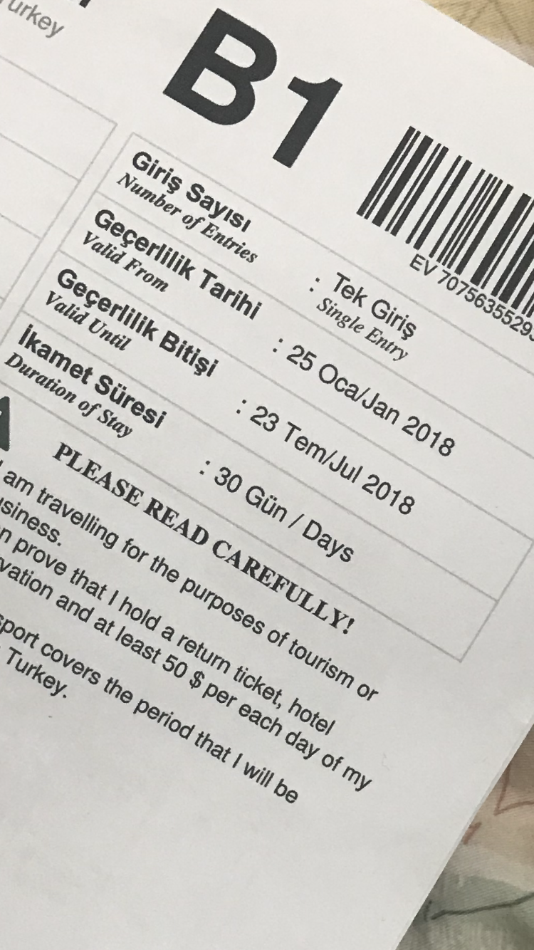 关于土耳其签证有效期问题