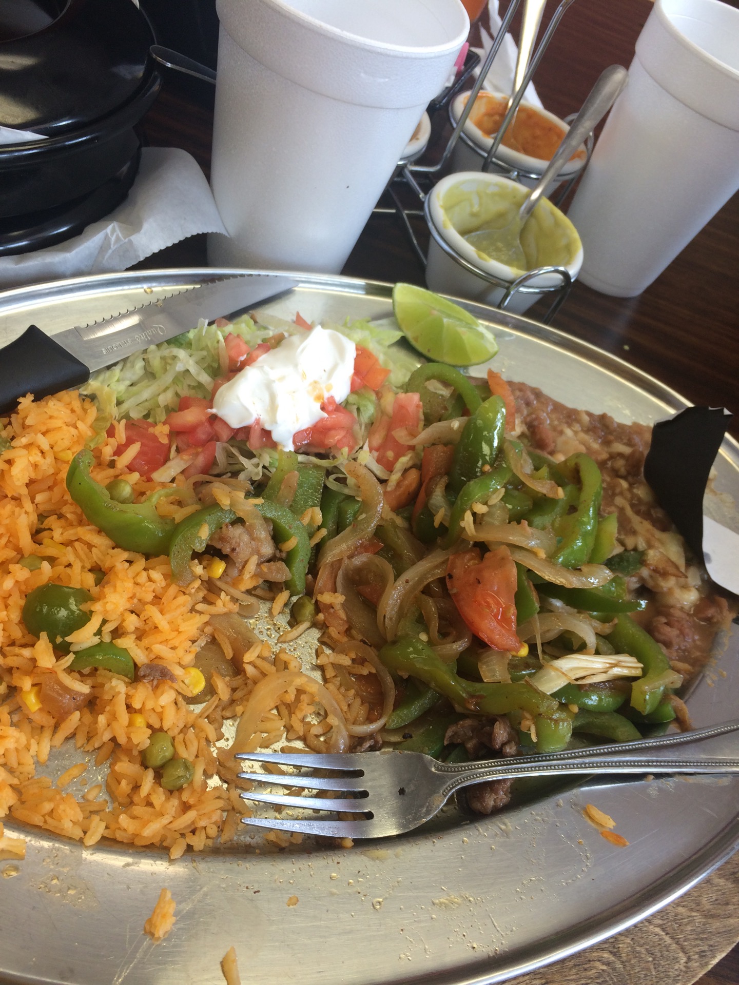 a lot of choices. huge plate and i .