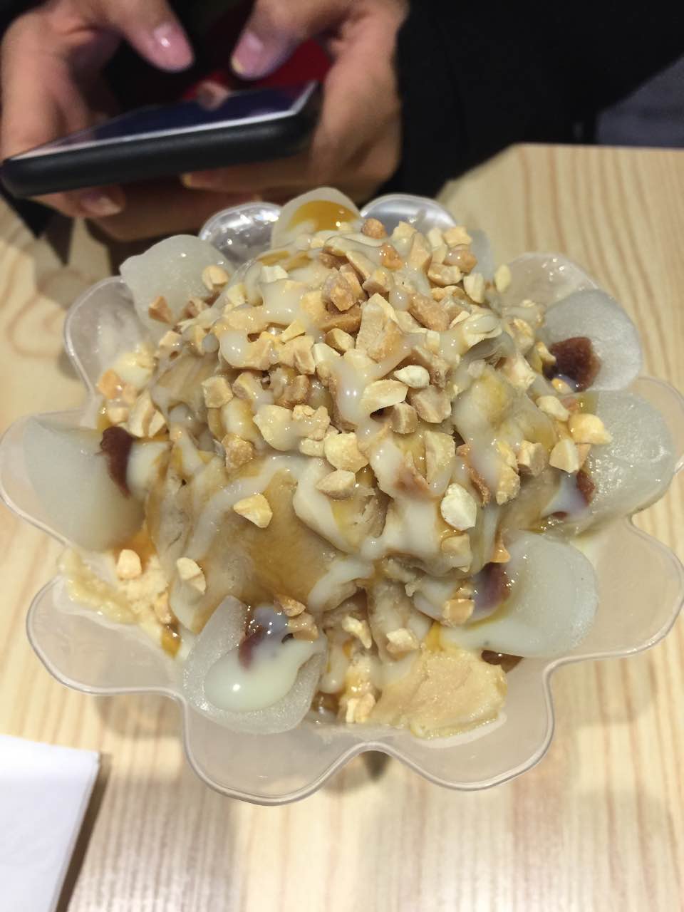 花生绵绵冰没有环球港天辣小馆的好吃