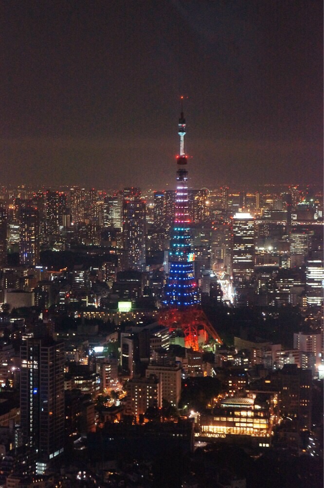 不需要地图,直接望着天上的东京塔一直走就到了塔脚底,夜景比较震撼