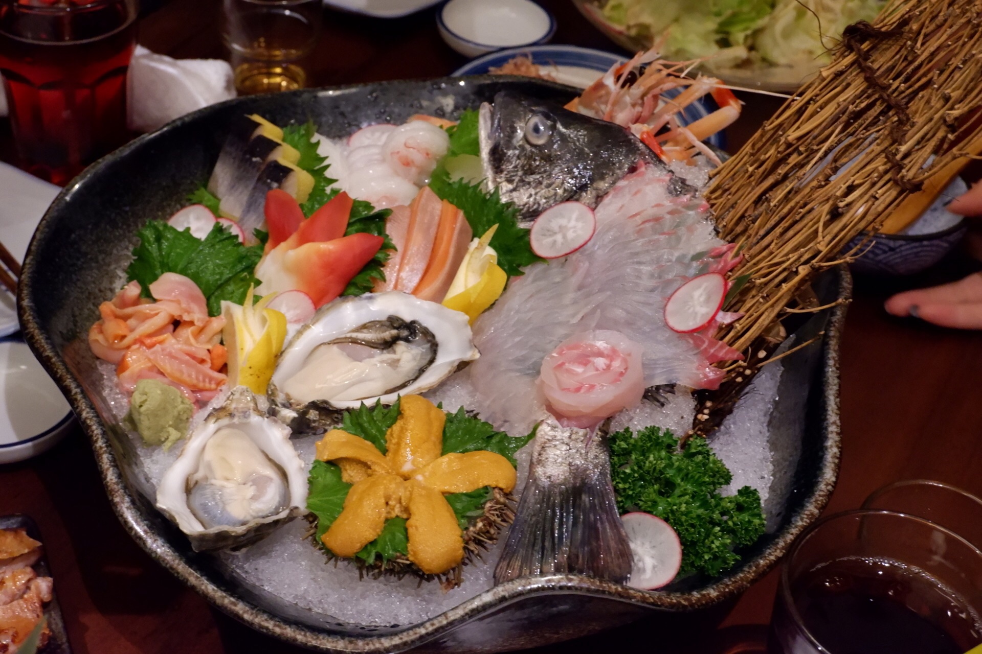 刺身超级豪华的刺身拼盘点了一份又一份真心是特别的棒主要是全部都超