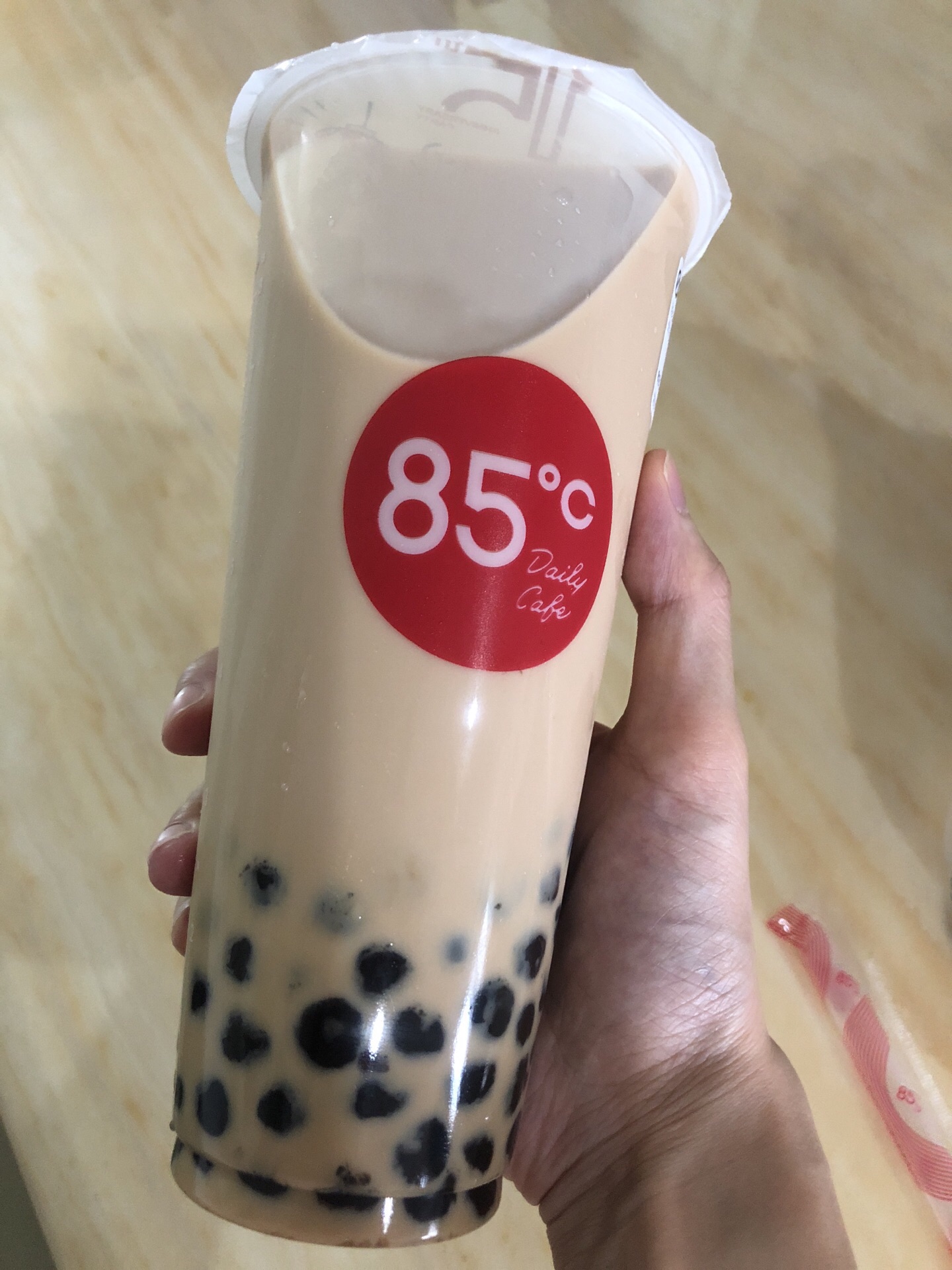 202185度c(上海曲阳二店)美食餐厅,.奶茶,珍珠的口感和外面奶.