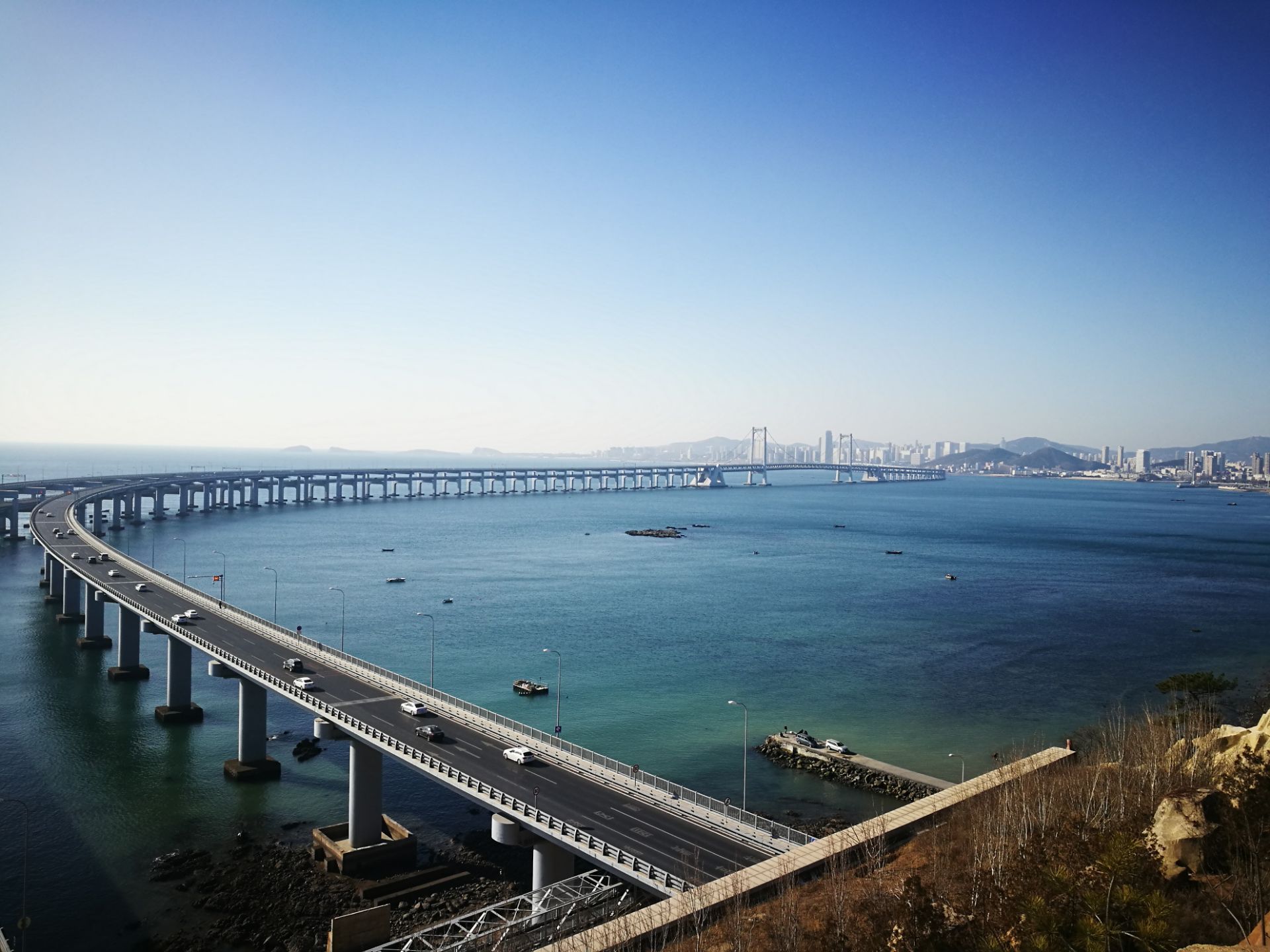 大连跨海大桥（通车）|摄影|风光摄影|贤子摄影 - 原创作品 - 站酷 (ZCOOL)