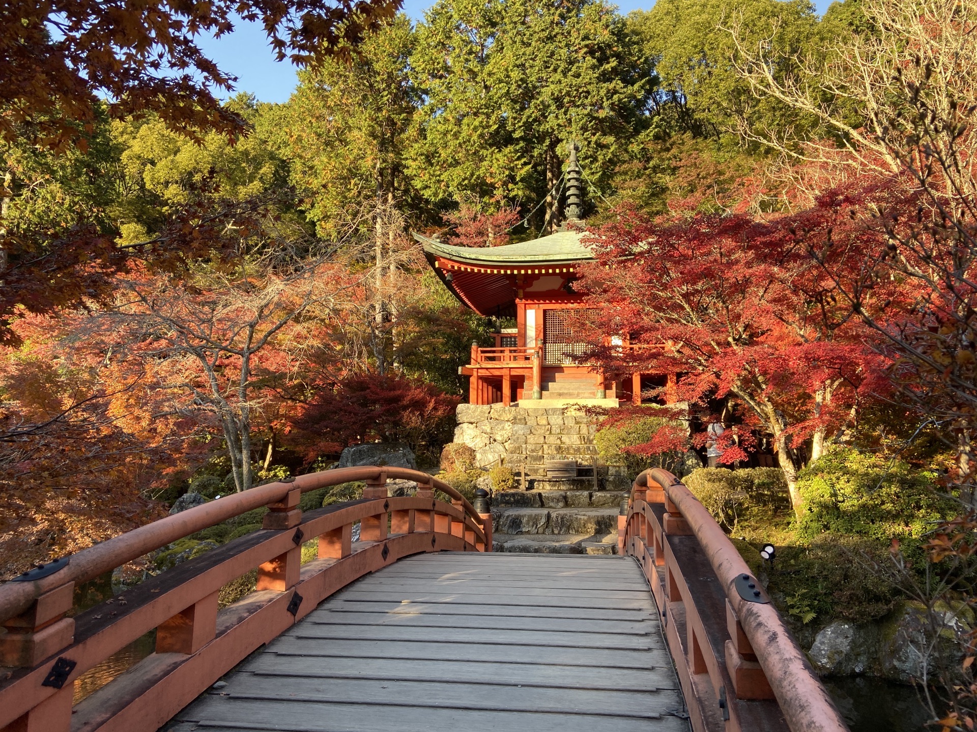 本來這一天是沒有計劃遊覽醍醐寺的,不過看看日本的天氣預報,第二天