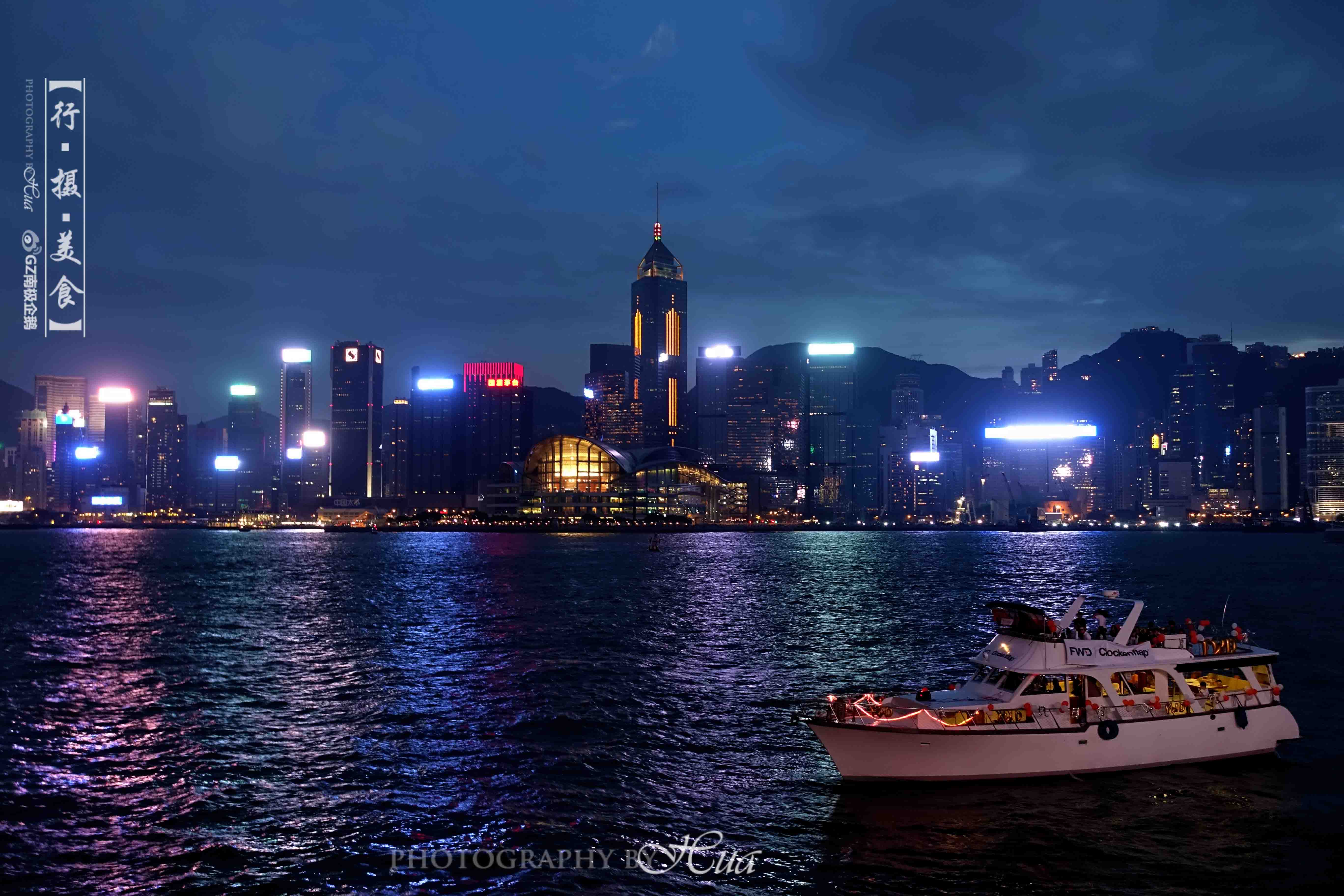 香港维多利亚港唯美夜景桌面壁纸 - 图片壁纸