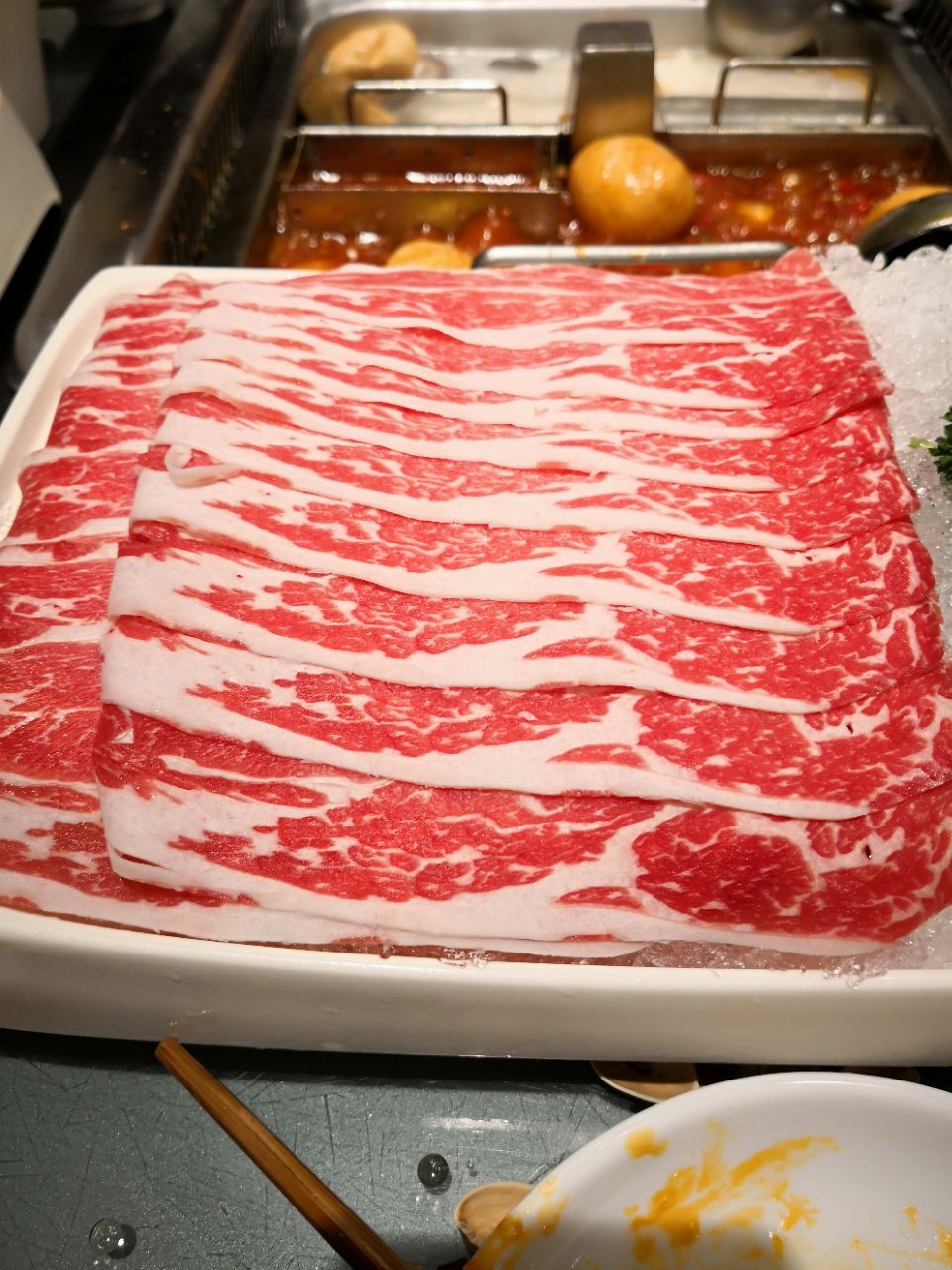 2023海底捞火锅(五角场苏宁广场店)美食餐厅,肉和食材品质一如既往的