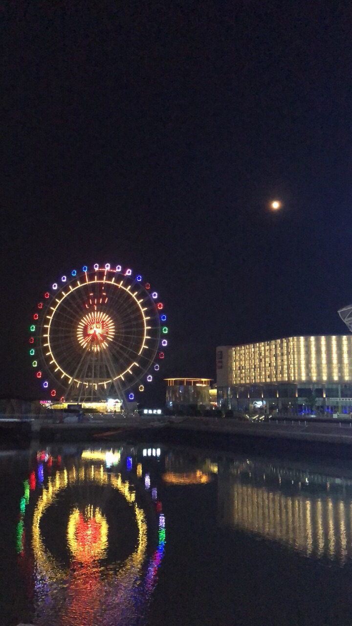 青岛琴岛之眼夜景图片图片