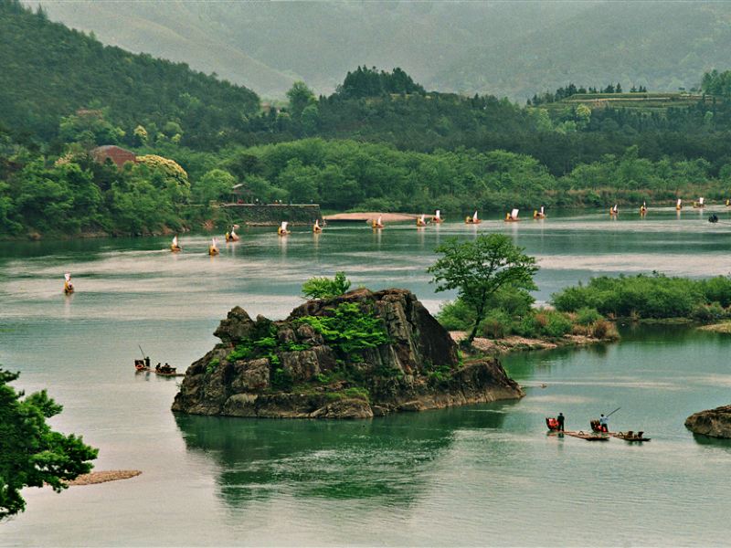 九江桃花源漂流图片