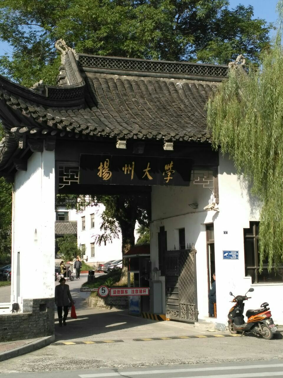 扬州大学校门图片