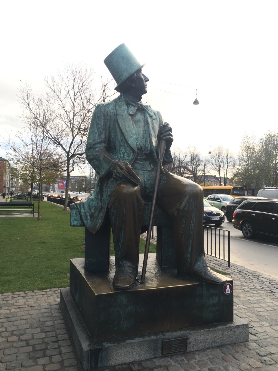 哥本哈根安徒生铜像图片