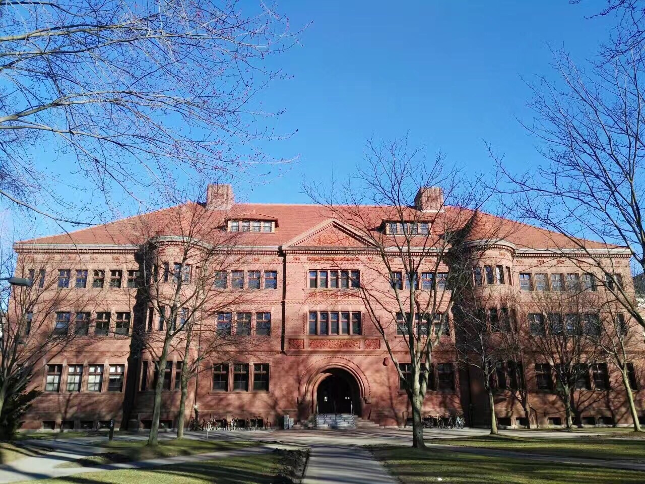 这个常年排名世界第一的顶级学府 我在哈佛大学的校园里,舒适的