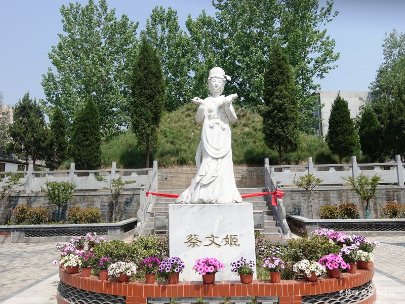 蔡文姬雕像图片