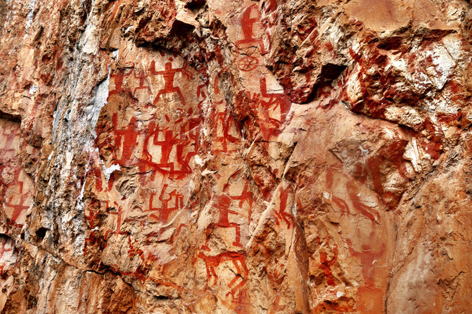 古老神秘的花山岩画,上了2008北京奥运会开幕