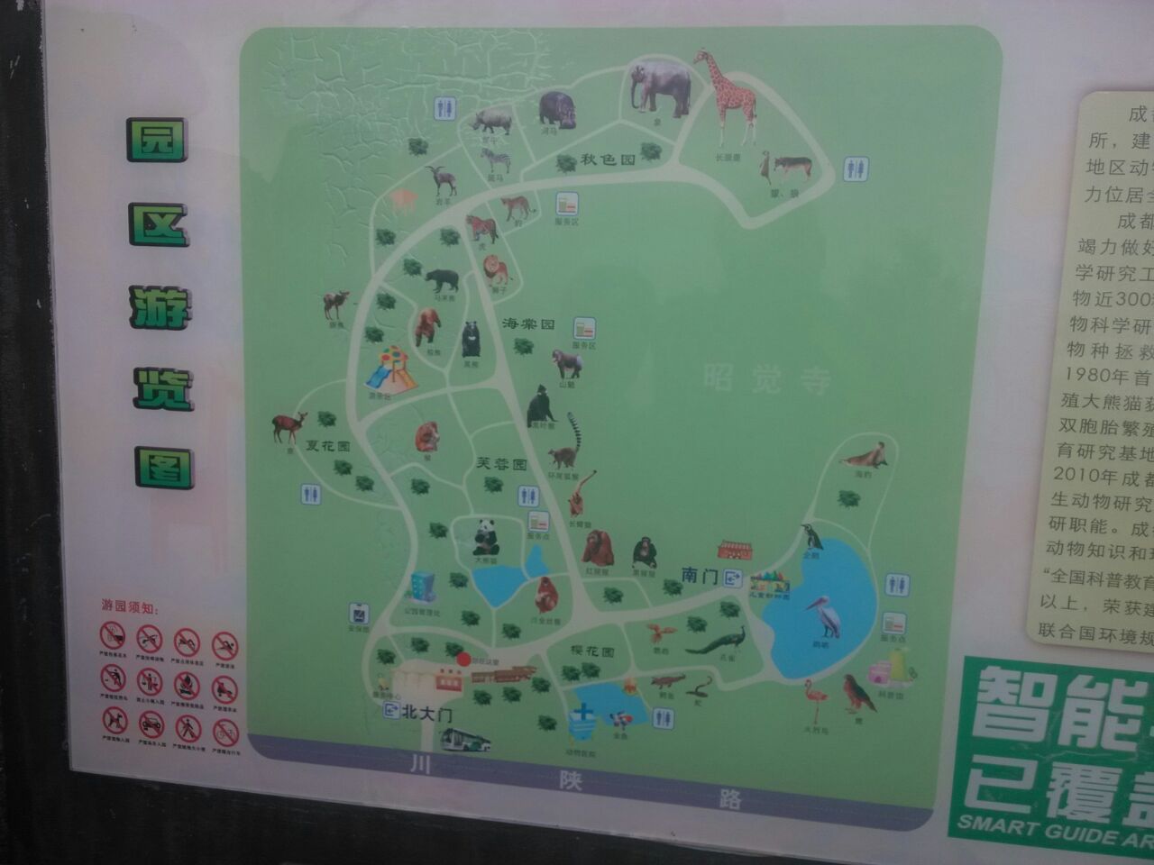 成都动物园地图高清图片
