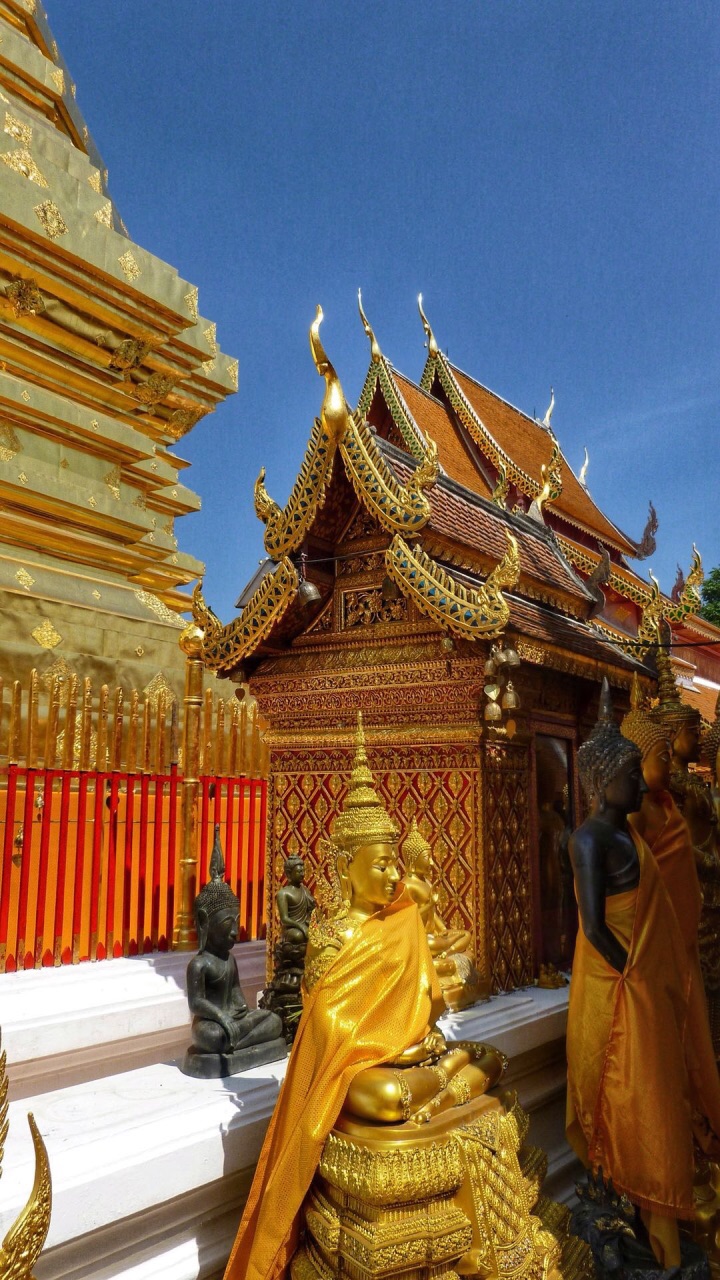 清迈素贴山 蒲屏皇宫 悟孟寺半日游【含双龙寺电缆车/苗人村 中文讲解