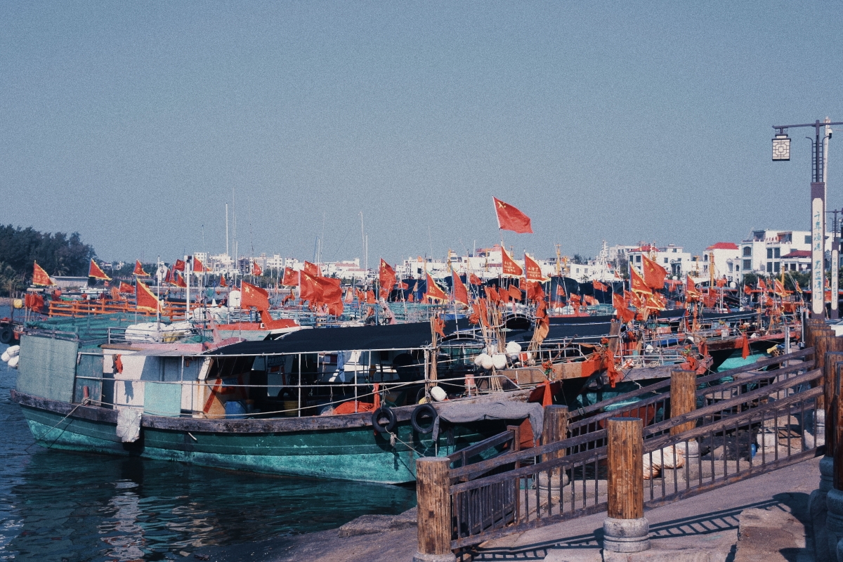 琼海潭门渔港图片
