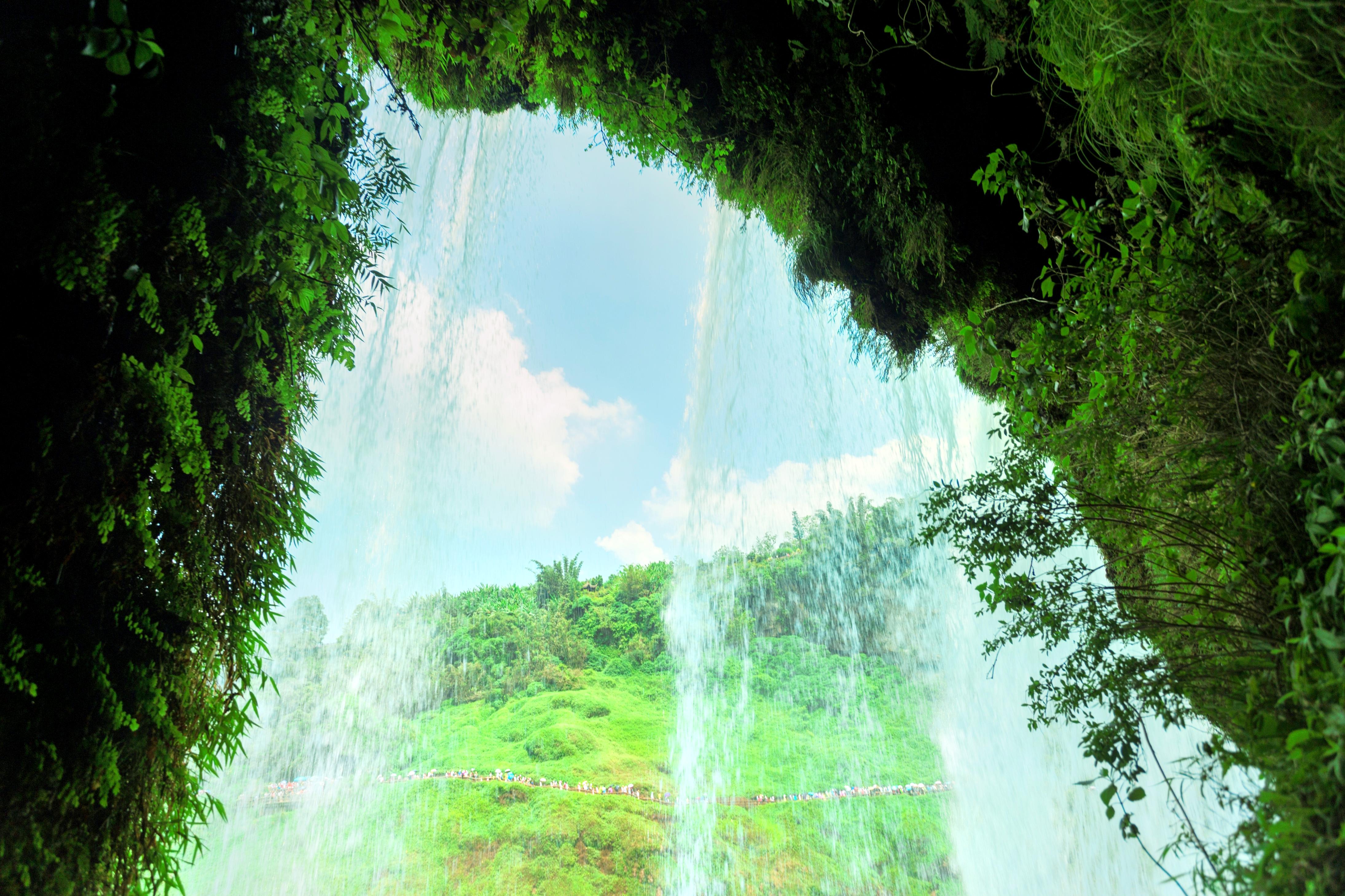 水帘洞背景图图片