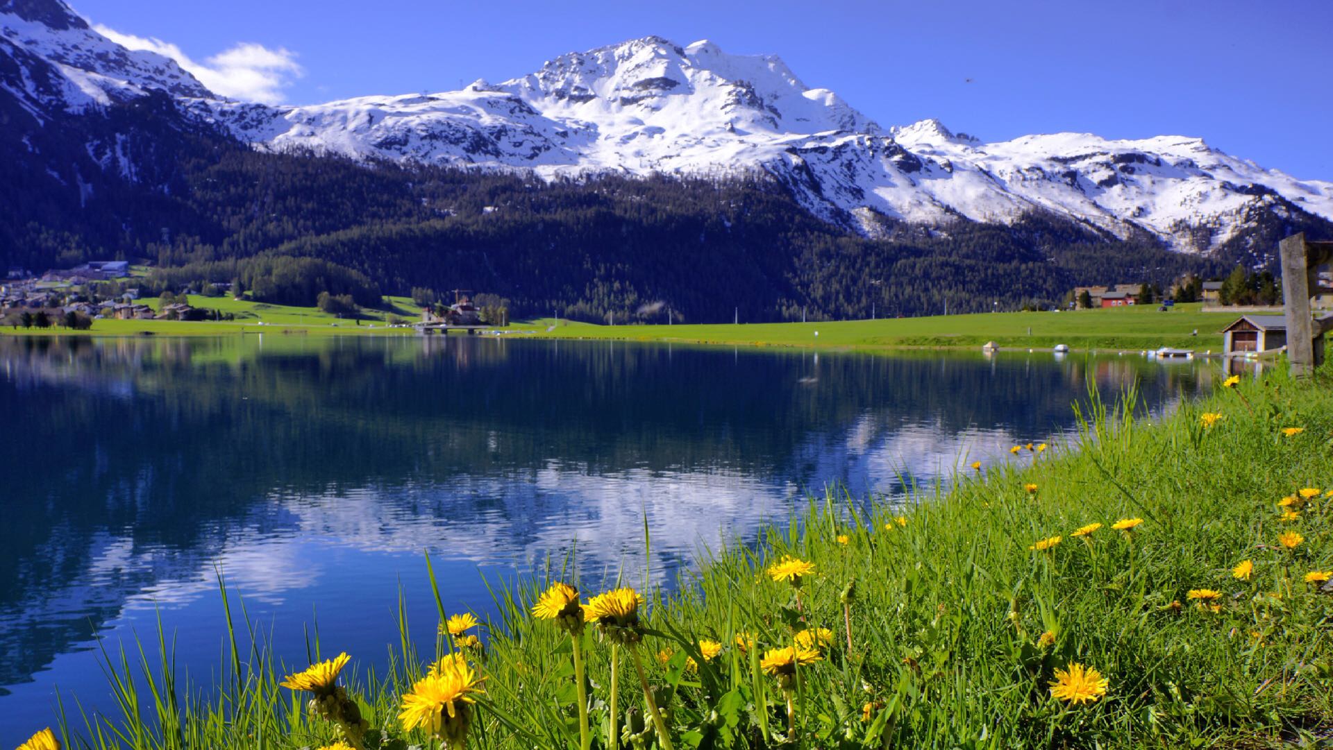 圣莫里茨位于瑞士东南部,被阿尔卑斯山脉包围,是著名