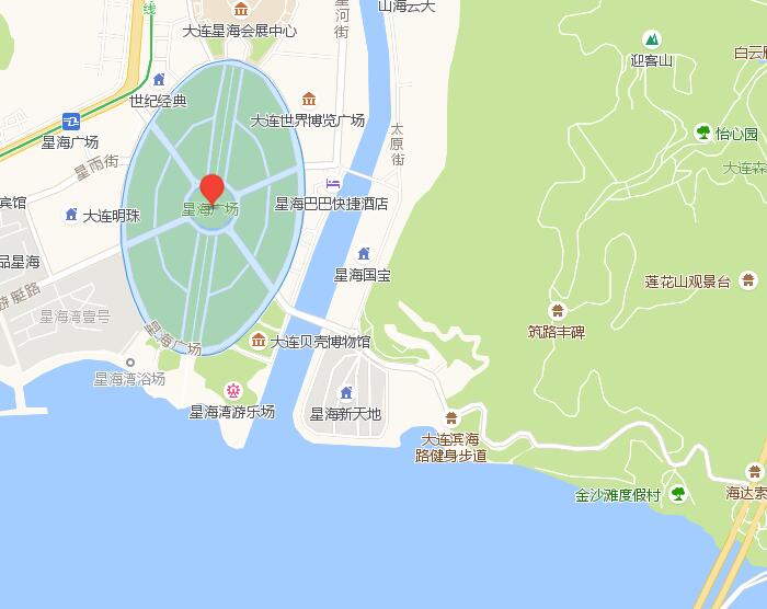 大连的星海广场和青泥洼桥哪个位置离海边很近?