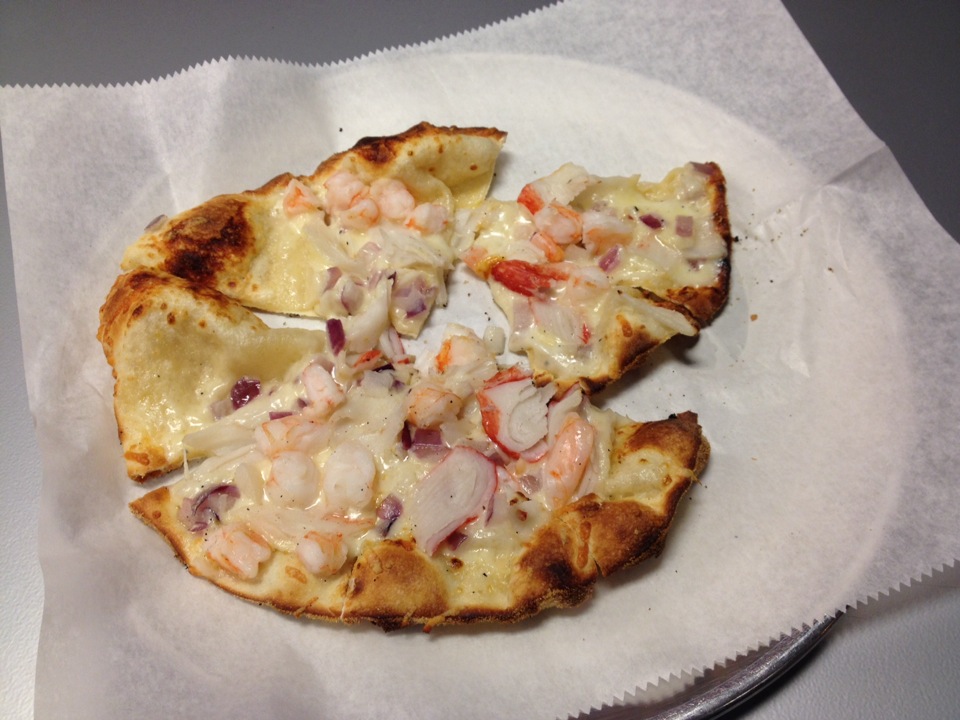 the shrimp scampi specialty pizza is great!