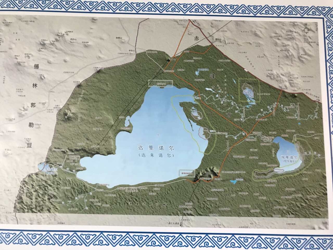 达里诺尔湖地图图片