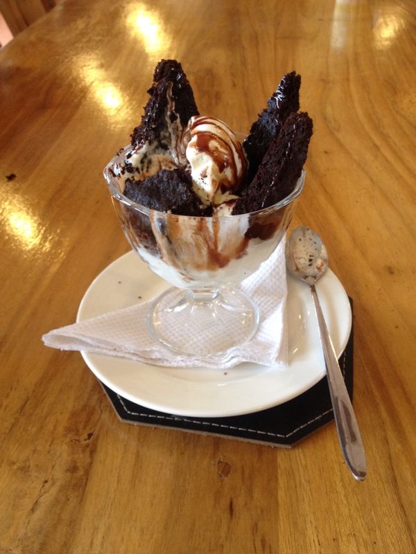 order the brownie fudge sundae on tuesdays, it.