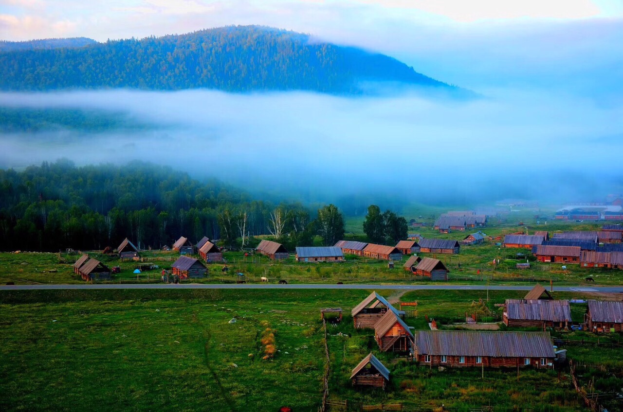 喀纳斯禾木草原如果各位今后要去一定要看日出日落时的景色真的非常的