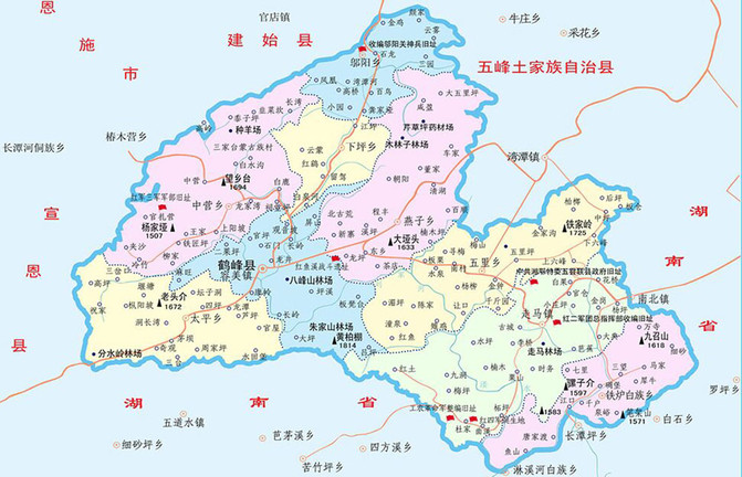 鹤峰县2020GDP_鹤峰县地图