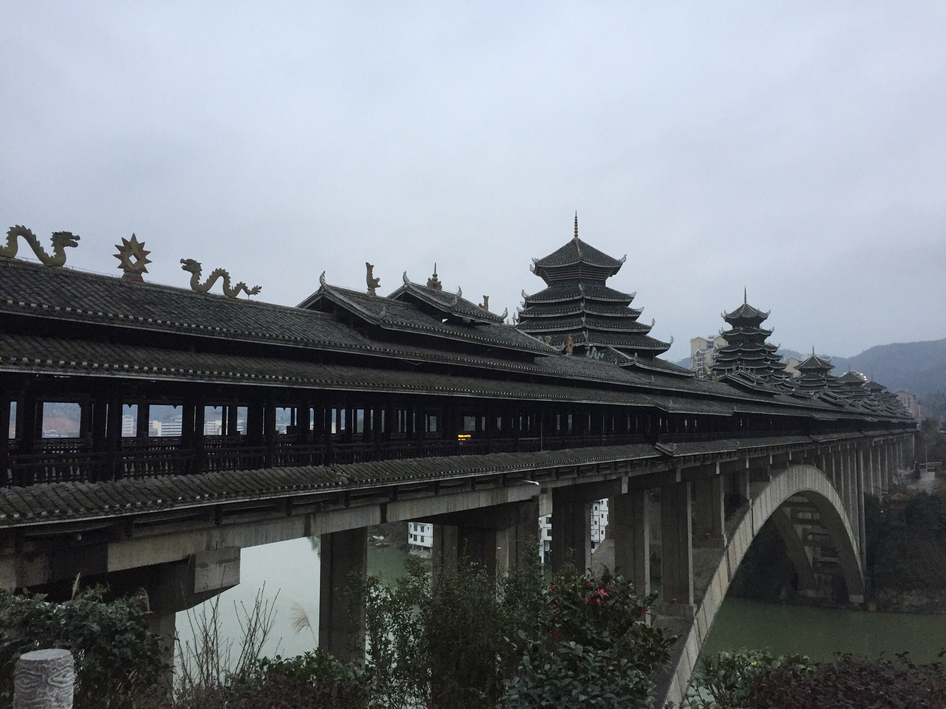 三江风雨桥图片高清图片