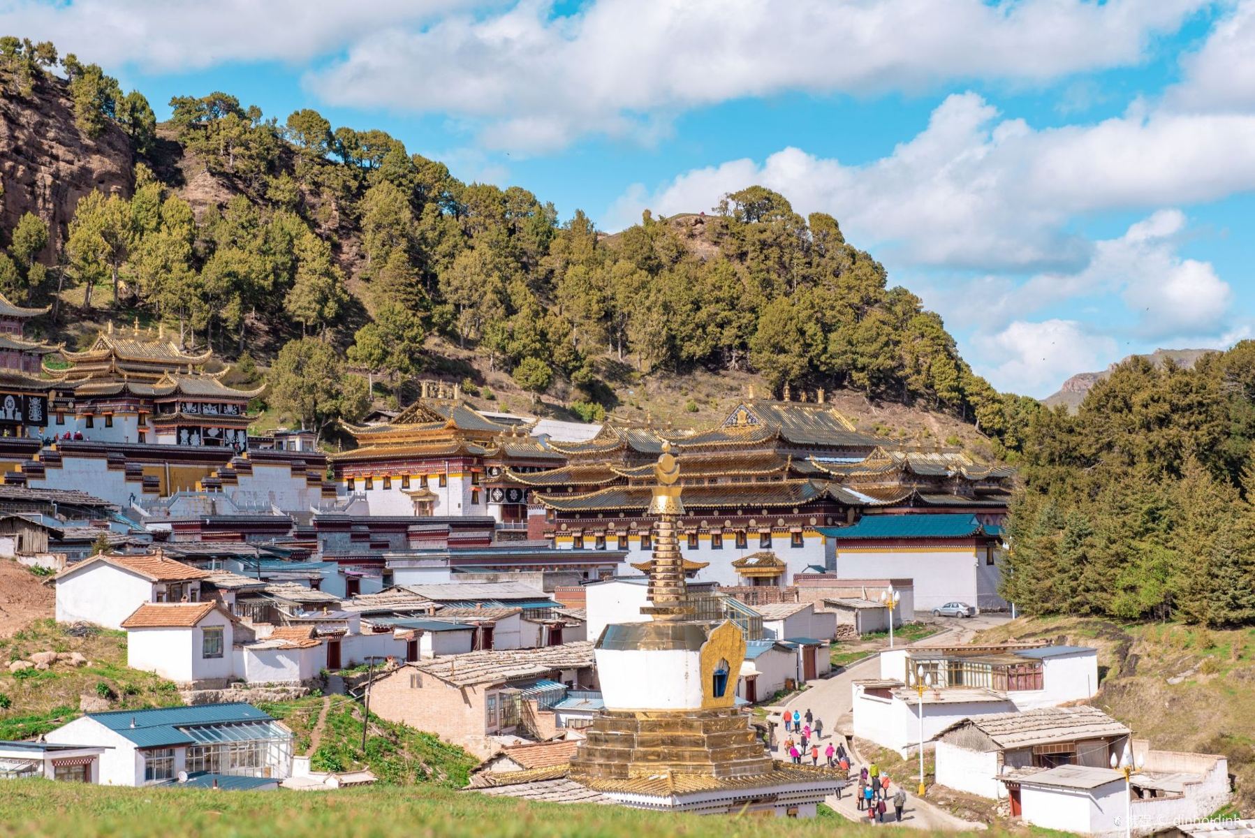 原来“诗意栖居”的郎木寺并不是一个寺院，而是一个小镇