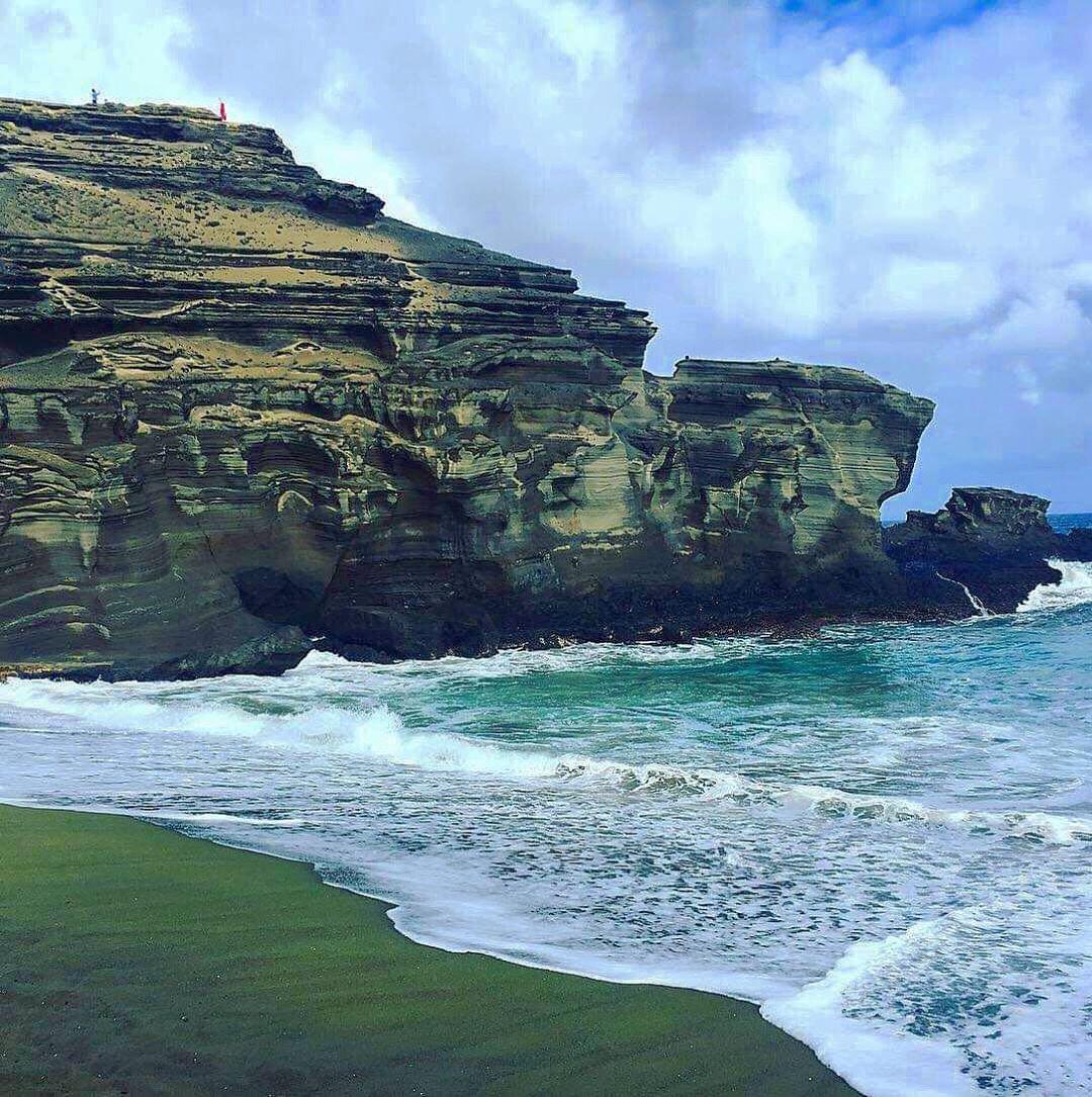 green sands beach | 罕见的绿沙滩,在夏威夷的