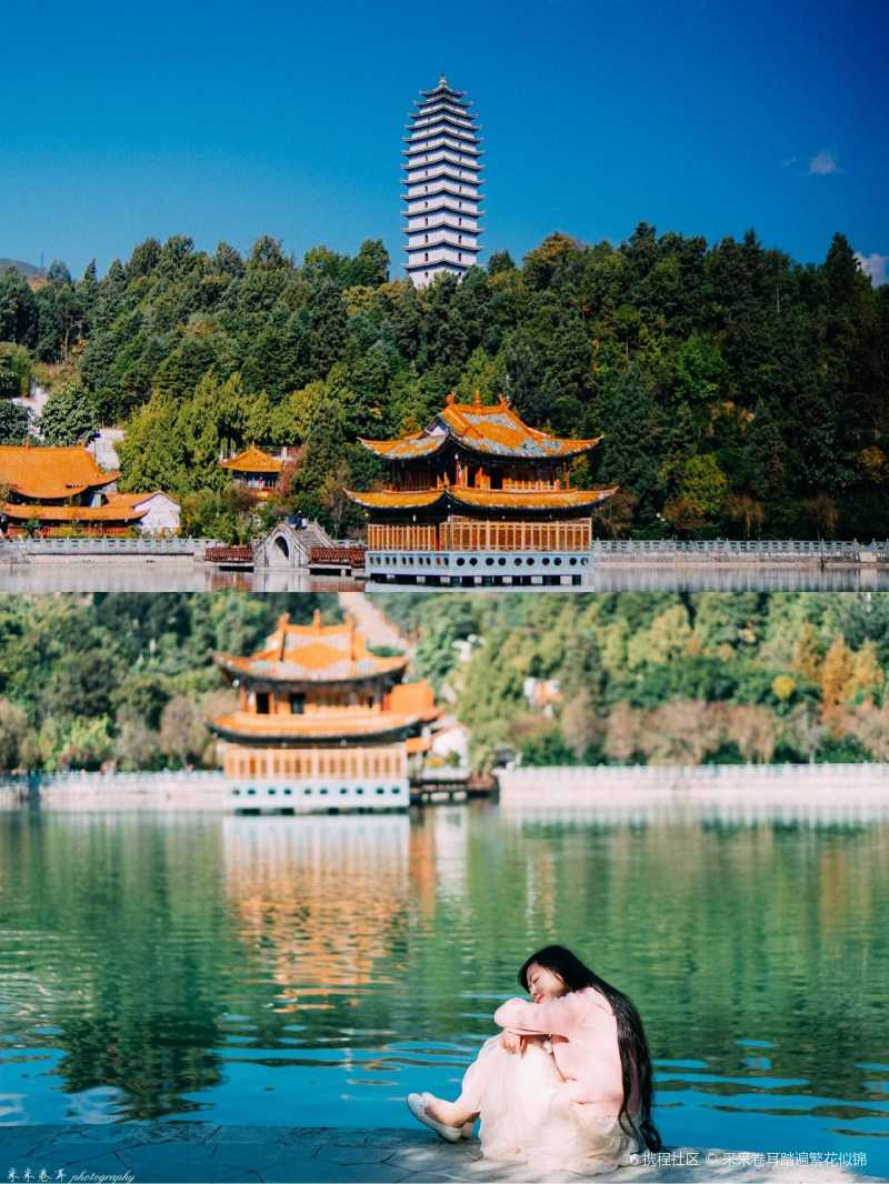 龙光台中国唯一城市瀑布景区里的隐秘古刹