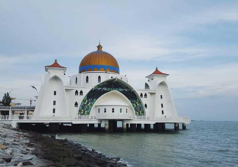 海上清真寺 马六甲图片