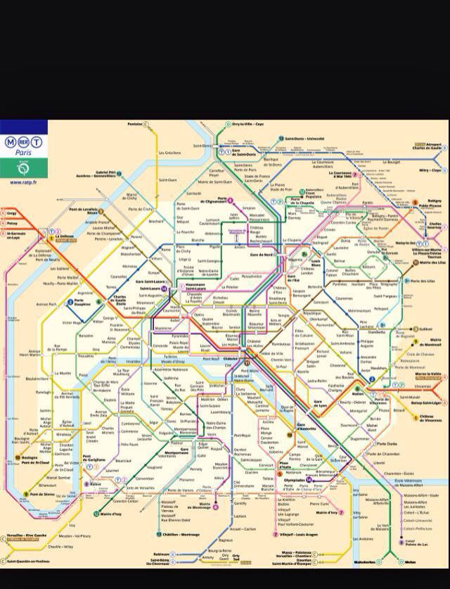 巴黎地铁图 清晰版图片